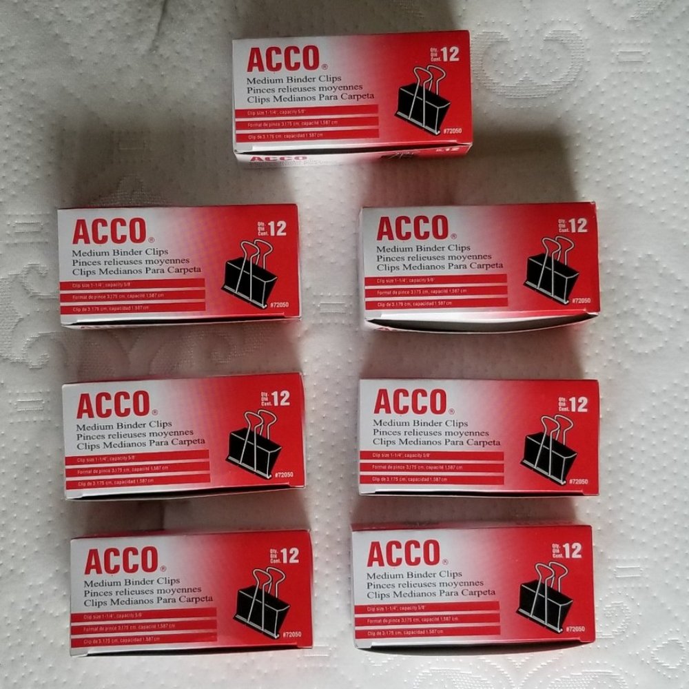 ACCO Medium Size Binder Clips - NEW